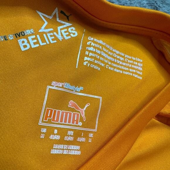 Ivory Coast National Soccer Team Puma Jersey Mens M Orange 2014 - Picture 3 of 7